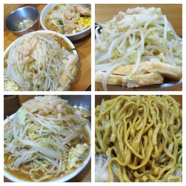 「大ラーメン（ヤサイニンニクアブラ）＋生卵」@ラーメン二郎 八王子野猿街道店2の写真