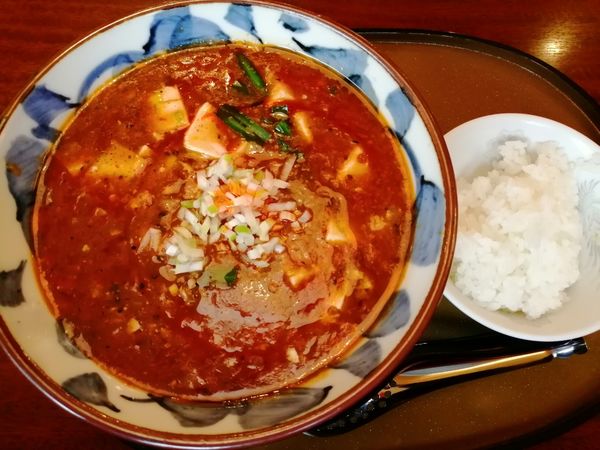 「麻婆麺、ライス」@中華麺食房 三宝亭 亀貝店の写真