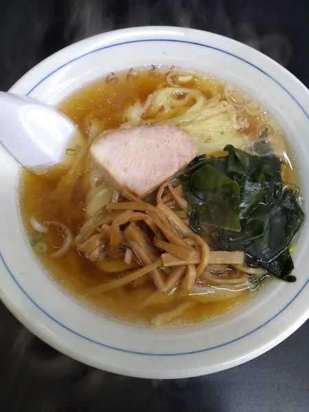 「ラーメン 650円 餃子 300円」@蘭苑の写真