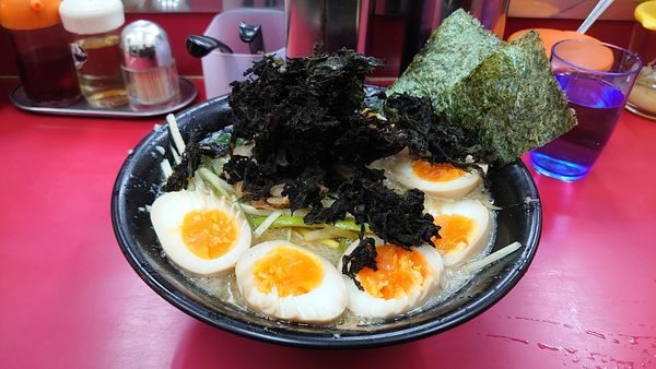 「塩ラーメン、ネギ、岩のり、味玉×3」@ラーメン力○の写真
