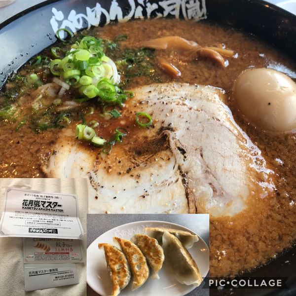 「黒武者（花月嵐マスターポイント　餃子）」@らあめん花月嵐 ひたちなか高場店の写真
