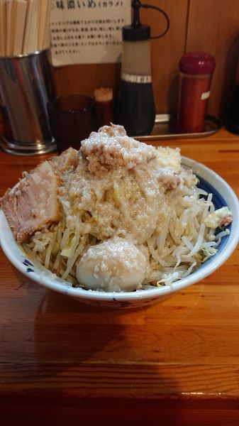 「油そば大    豚こま   野菜マシ  ニンニク  油」@連の写真