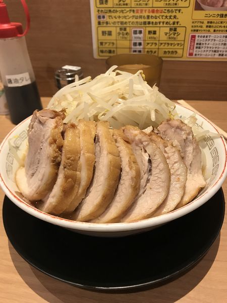 「小ラーメン豚W ライス」@豚山 上野店の写真