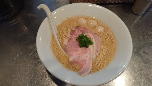 「貝まみれ蕎麦(清湯)さんじ玉SP(自家製じゃがバター醤油)」@さんじの写真