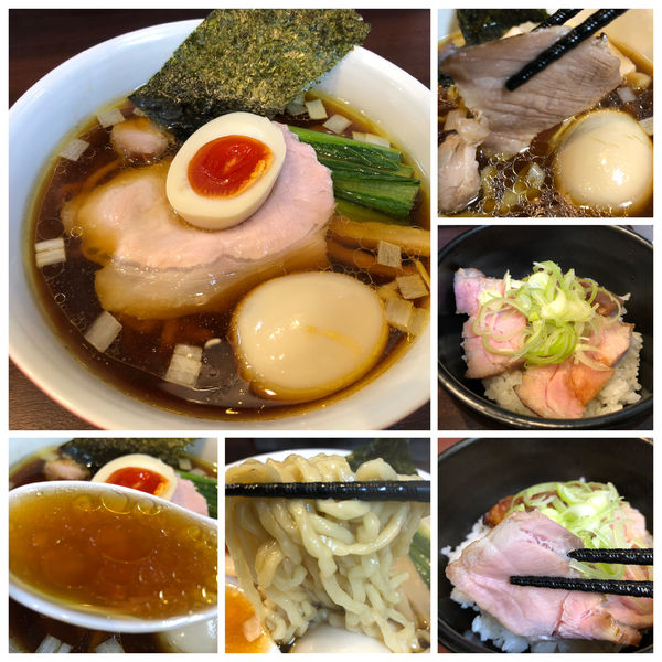 「醤油ラーメン800円味玉100円チャーシューご飯250円」@とものもとの写真