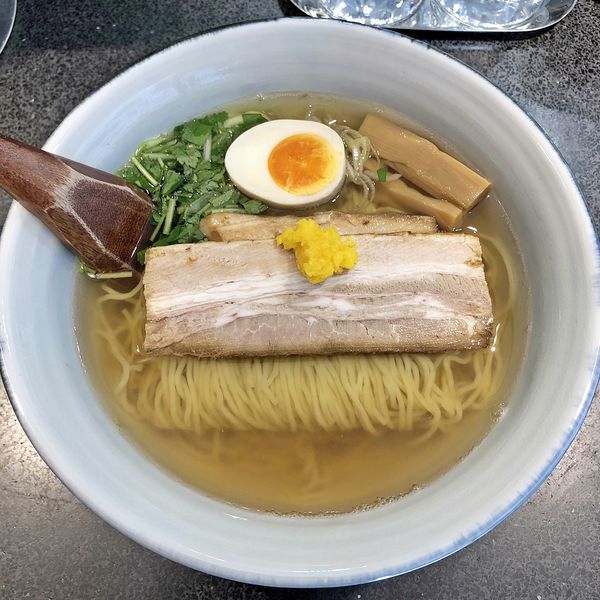 「和風柚子柳麺￥760＋大盛￥180」@麺屋ひょっとこ 銀座店の写真