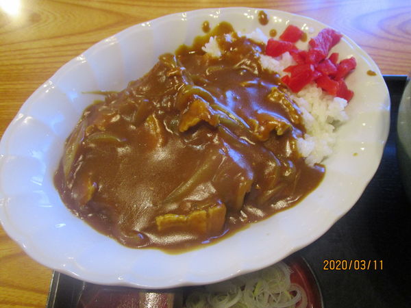「ミニカツカレーライスset たぬき蕎麦 950円」@そば処 大橋屋の写真