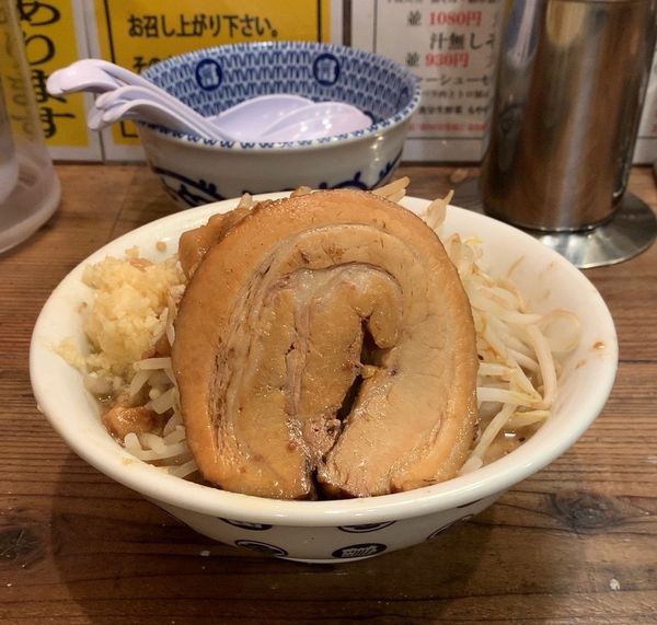 「濃厚雷そば ミニ 野菜増し」@雷 千葉駅前店の写真