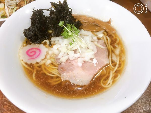 「煮干中華蕎麦　和え玉　脂身ごはん」@中華蕎麦 萌芽の写真