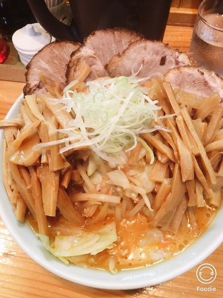 「味噌チャーシュー麺　メンマダブル」@豆でっぽうの写真