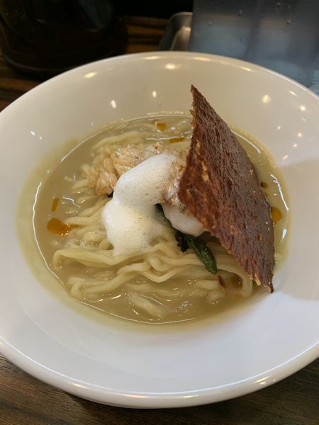 「【限定】 キャベツと貝のピュレ 甘鯛の松笠焼き」@稲荷屋の写真