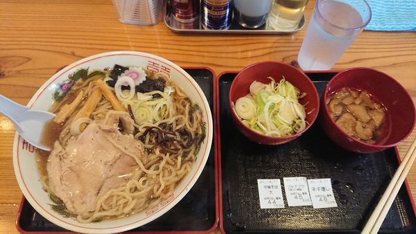 「中華そば(大 330g)  ブタアブラ ネギ増」@麺屋むら井の写真