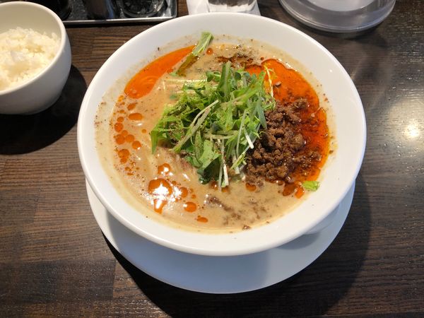 「白胡麻担々麺 辣3麻3」@四川担担麺 阿吽 湯島店の写真