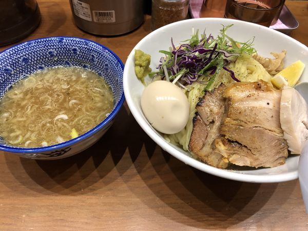 「淡麗塩つけ麺特盛 味玉」@麺や百日紅の写真
