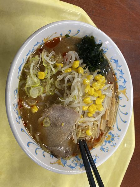 「味噌ラーメン　麺２倍　６４０円」@足立区役所 食堂の写真