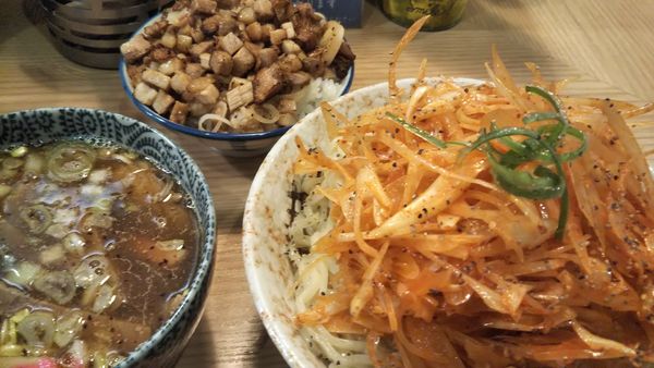 「つけめん大盛＋辛ネギ（限定200円）」@煮干そば 流。の写真