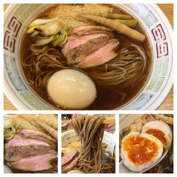 「味玉鴨南蛮蕎麦 1000円」@ほっこり中華そば もつけの写真