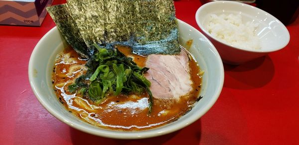 「赤味噌ラーメン」@横浜家系ラーメン 志田家 蒲田店の写真