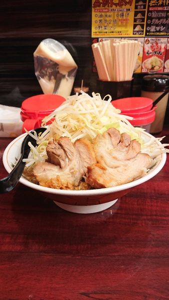 「令2・3・13ラーメン(野菜マシマシ)720円」@郎郎郎 向ヶ丘遊園店の写真