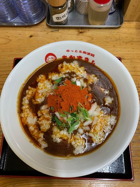 「背脂咖喱麻婆麺　3辛」@辛っとろ麻婆麺 あかずきんの写真
