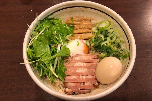 「こってり汁なし750円+味玉50円+小ライス100円」@麺屋 旬の写真