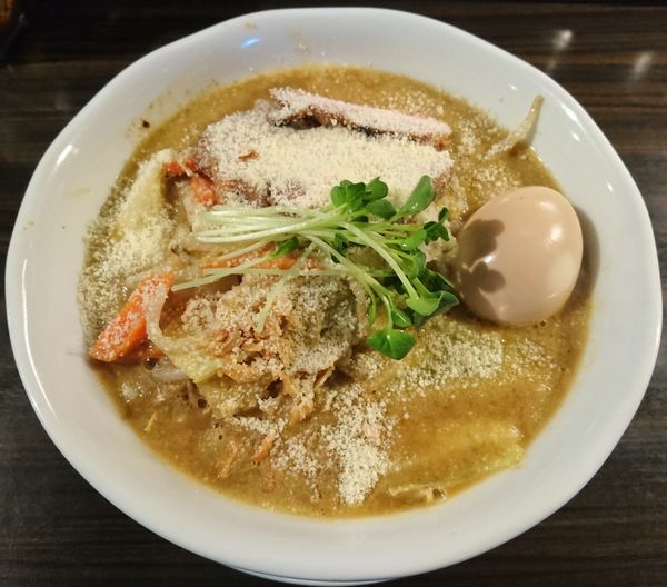 「ベジ味噌＋チーズ増し＋半熟煮卵」@麺や 豊の写真