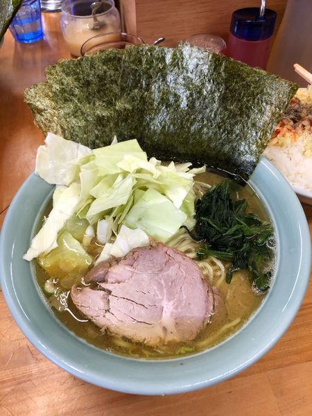 「中盛り醤油　海苔　小ライス」@捲り家の写真