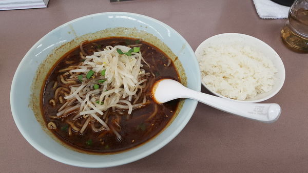 「台湾ラーメン＋半ライス」@くるまやラーメン おゆみ店の写真