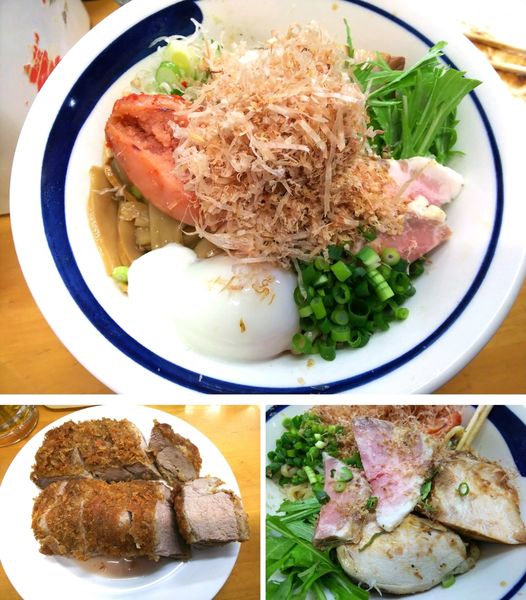 「1本明太子和え蕎麦＋S観音開きヒレカツ　1300＋α円」@MENYA 食い味の道有楽の写真