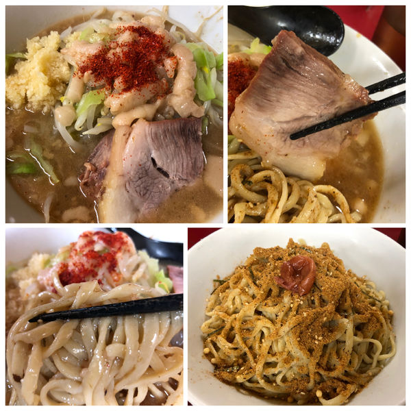 「つけ麺 770円 お茶漬け麺 200円 ニンニクアブラ」@ラーメン二郎 相模大野店の写真