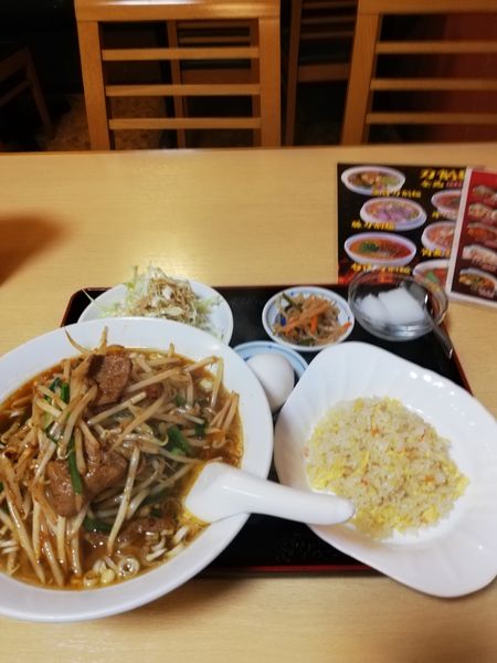 「レバ麺定食　750円」@金麟の写真