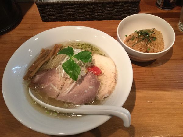 「塩SOBA+たきこみごはん(¥830+50)」@麺処 源玄の写真
