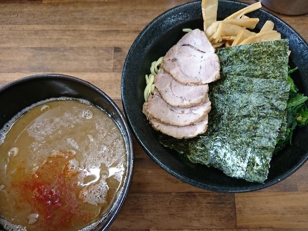 「つけチャー並+ほうれん草(1050円)」@湘南乃家の写真