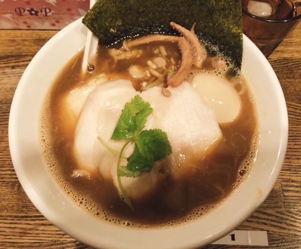 「特製烏賊煮干鶏白湯そば:1,100円」@新橋 纏の写真