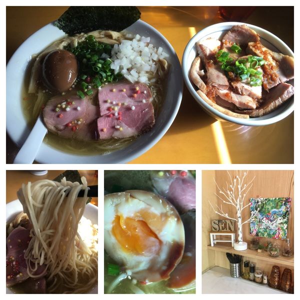 「限定 勘八とムール貝といりこの塩らーめん 800円」@麺屋 扇 SENの写真