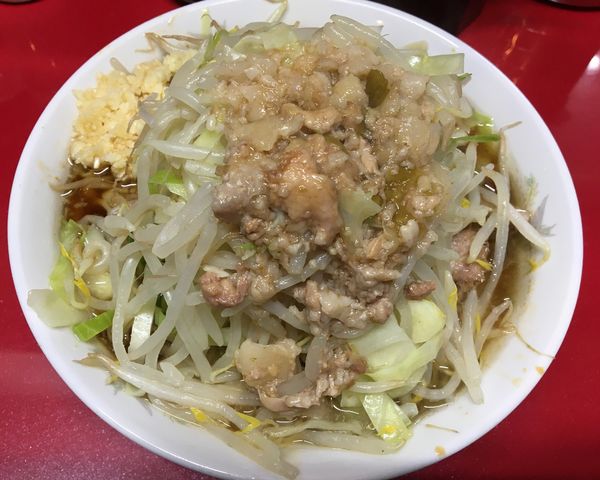 「小ラーメン ヤサイちょいマシ ニンニク アブラ」@ラーメン二郎 越谷店の写真