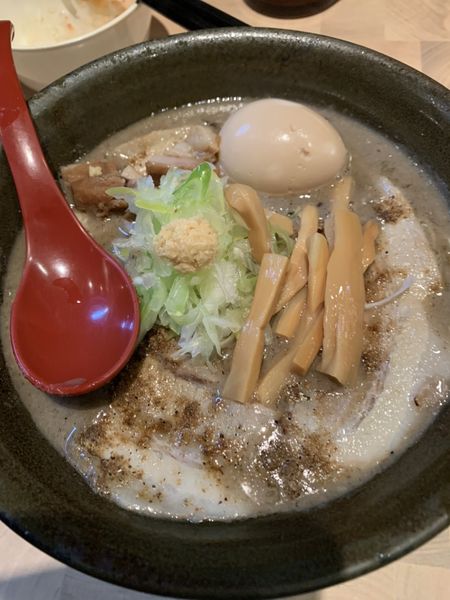 「でら煮干しラーメン卵トッピング」@にぼしらーめん88の写真