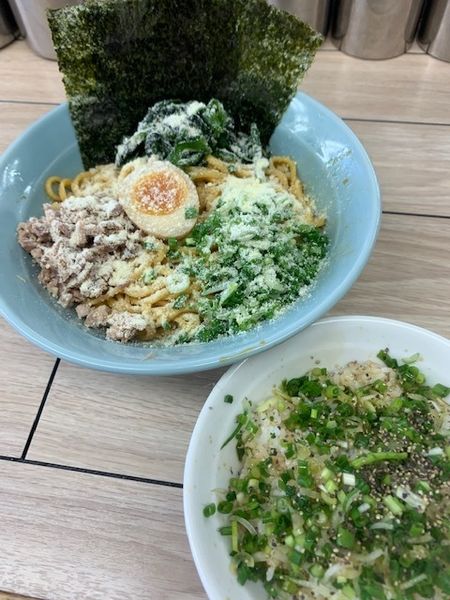 「まぜらすた 通常価格 780円　ねぎめし 200円」@らすた 代々木支店の写真