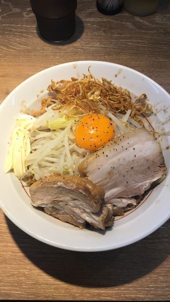 「汁なし にんにくなし野菜少なめマヨ」@麺屋 浜一の写真