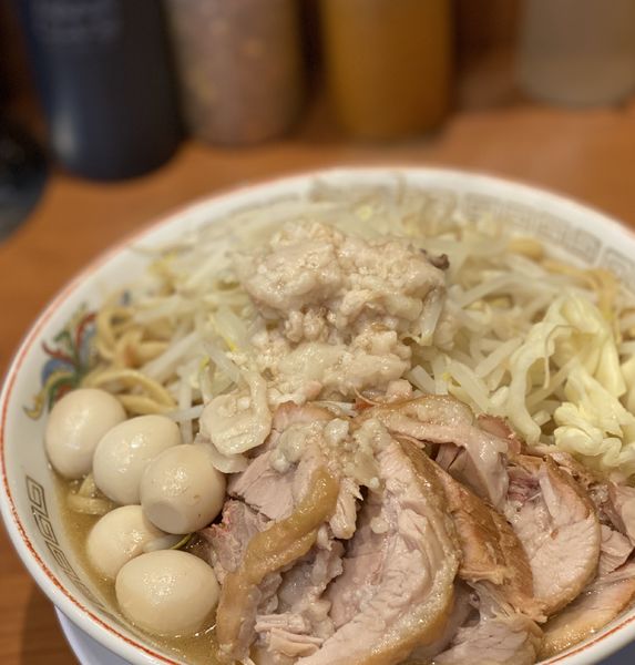 「大豚らーめん(うずら追加)」@豚山 町田店の写真