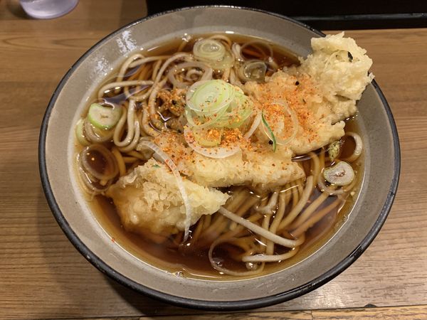 「いか天そば 430円」@そば処 かめや 神田東口店の写真