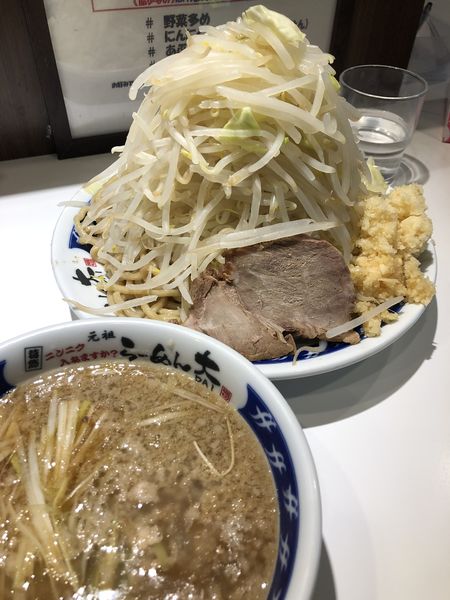 「つけめん中盛り(野菜マシニンニクマシ)」@ラーメン大 柏店の写真