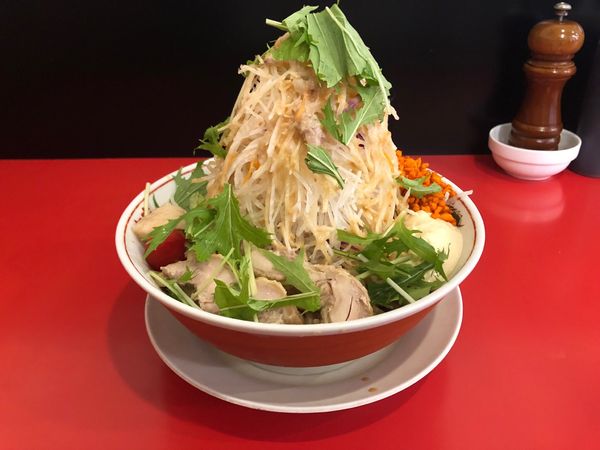 「冷し中華+豚1枚追加」@鷹の目 獨協大学前本店の写真