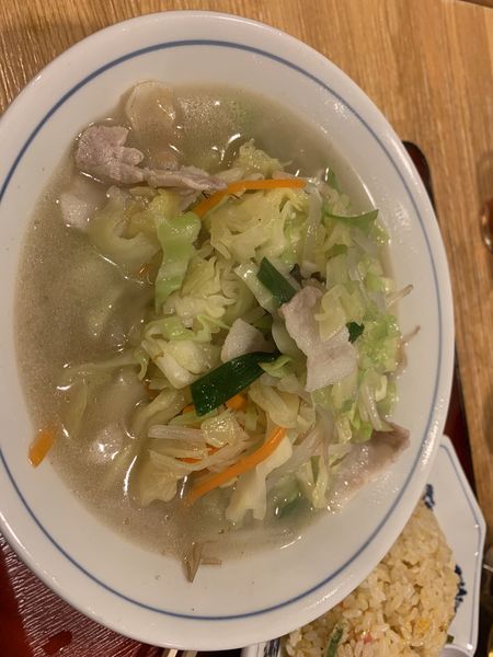 「タンメン＋チャーハンセット(ランチ)」@中華酒場 三平の写真