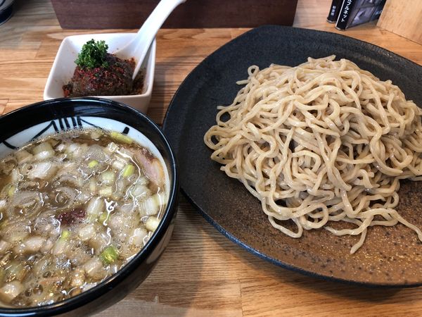 「つけそば+カレー玉」@中華そば専門 とんちぼの写真