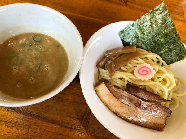 「つけめん並（860円）＋餃子6個（360円）」@中華そば 田田の写真