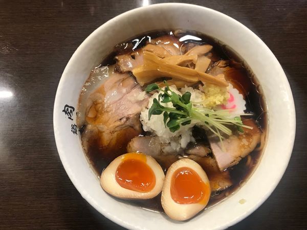 「肉そば　醤油　味玉」@肉そば総本山 神保町 けいすけの写真
