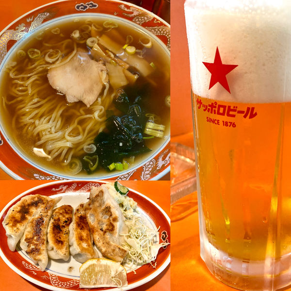 「ラーメン＋餃子＋生ビール」@餃子ハウスの写真