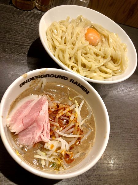 「【限定】魚介豚骨味噌つけ麺 ￥950＋生玉子￥50」@UNDERGROUND RAMEN 川越仲町の写真