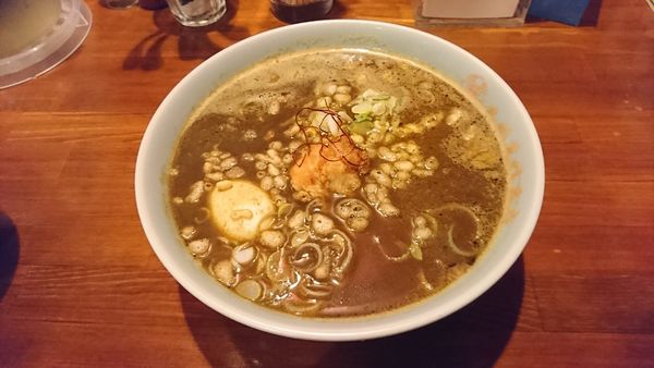 「カレーラーメン&ゆで玉子」@札幌らーめん 品川甚作本店の写真